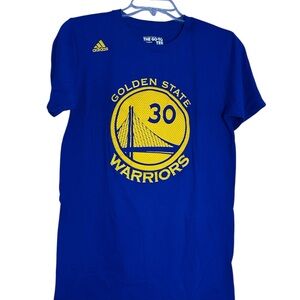 Adidas Blue Go-To Golden State Tee, Pre-loved: Unisex
